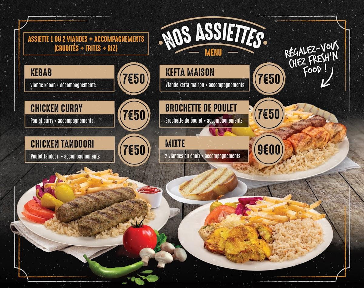 Menu at Fresh'N Food restaurant, Montataire