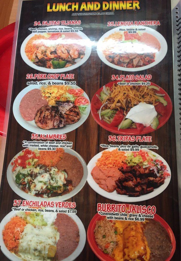 Menu at Mi Guadalajara Mexican Restaurant, San Antonio, Culebra Rd