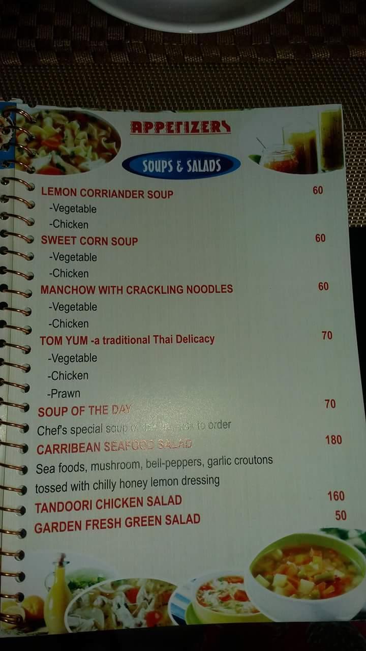 Menu at Saffron, Chakdaha