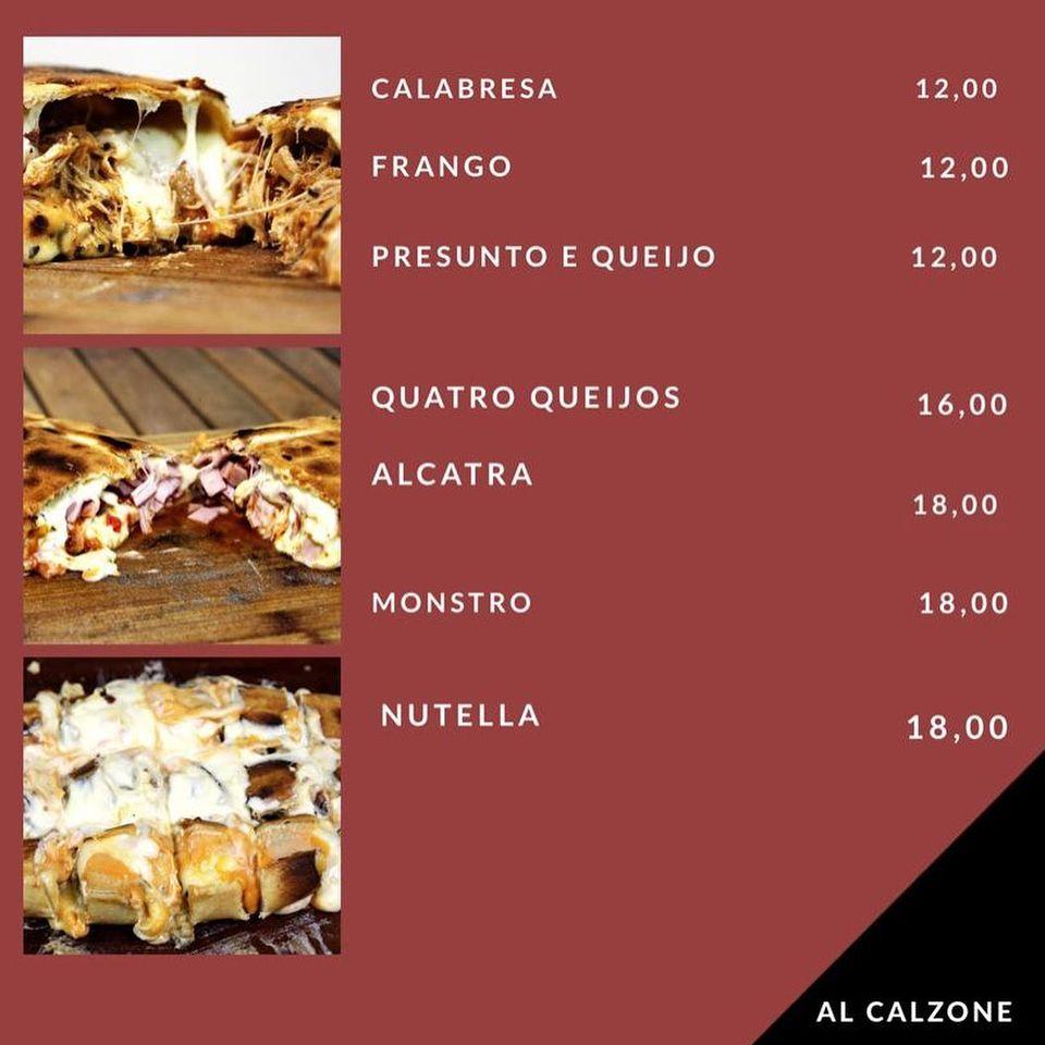 Al Calzone cardápio