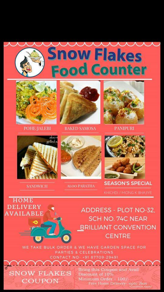 Snow Flakes - Food Counter menu