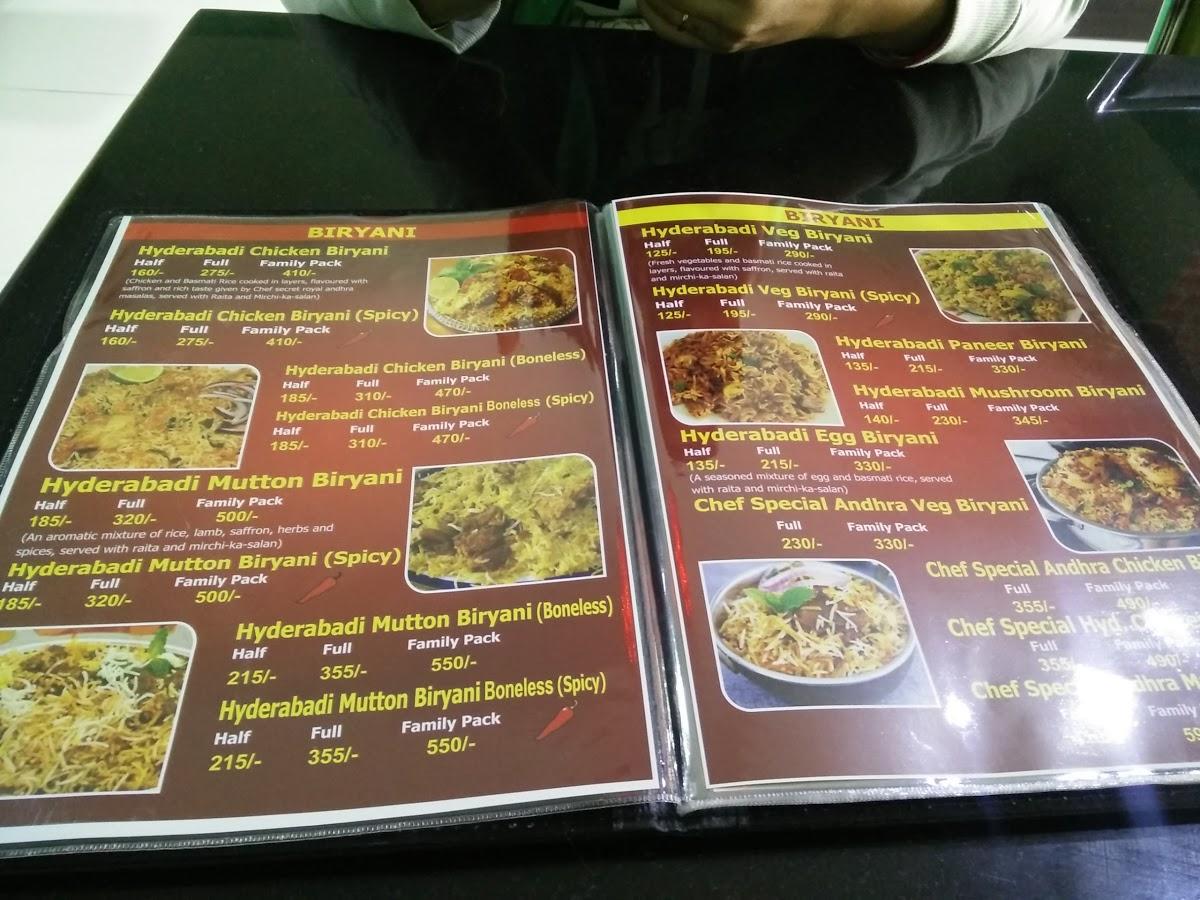 Menu At The Hyderabadi Biryani House, Gurugram, Shop No