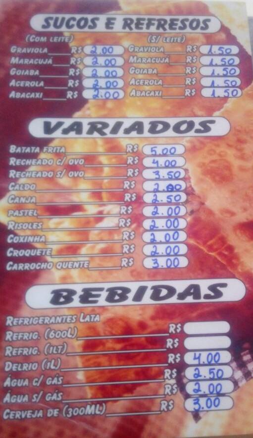Esquina do Lanche cardápio