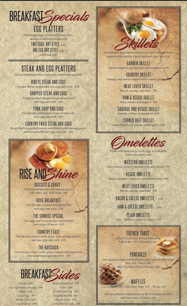 Menu at 133 Bistro restaurant, Van Wert