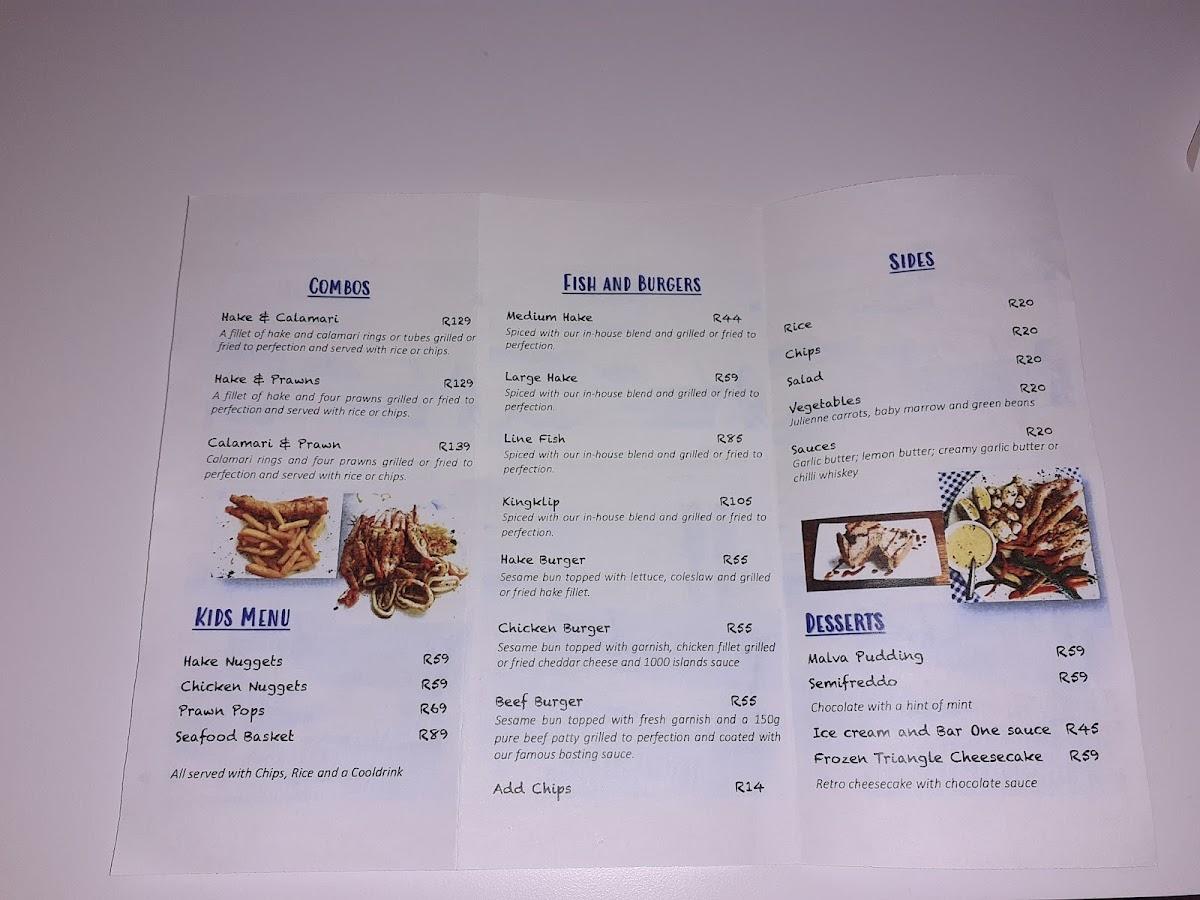 Menu at Fat Fish Westville restaurant, Durban, Shop 27