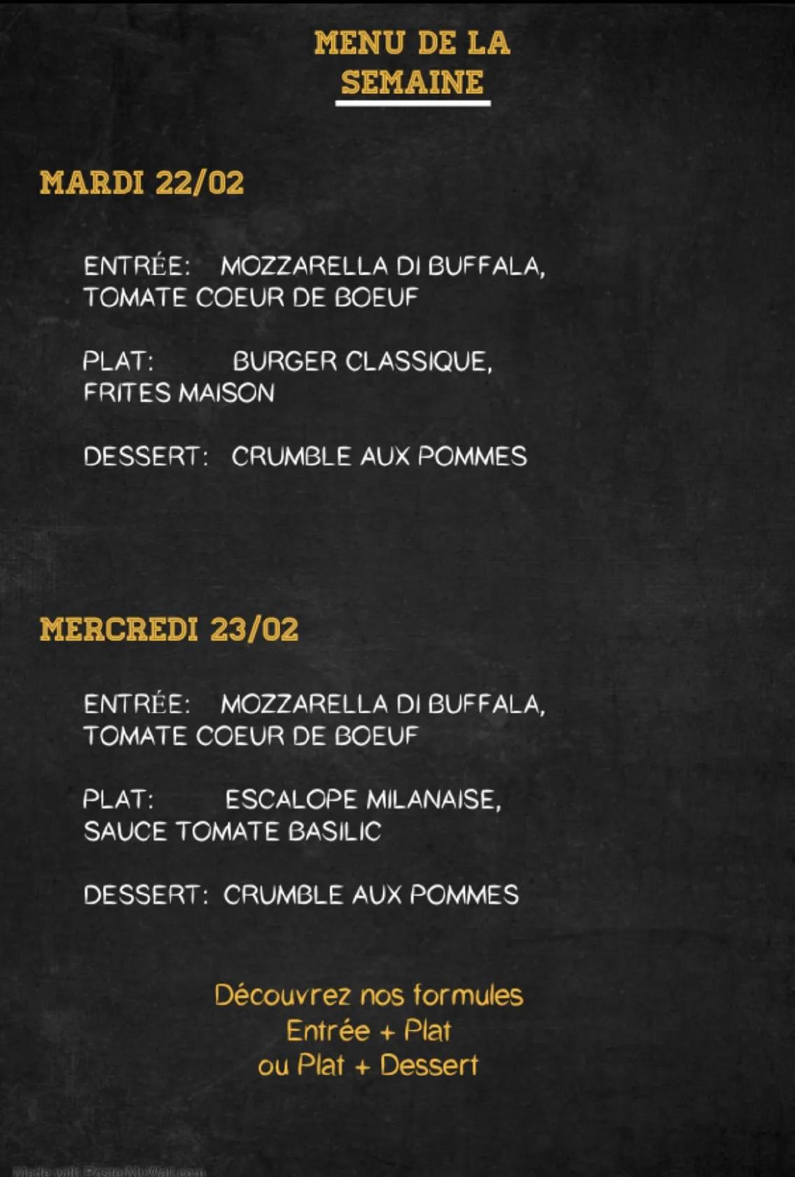 Menu at LE CARRÉ D'OR restaurant, Carcassonne
