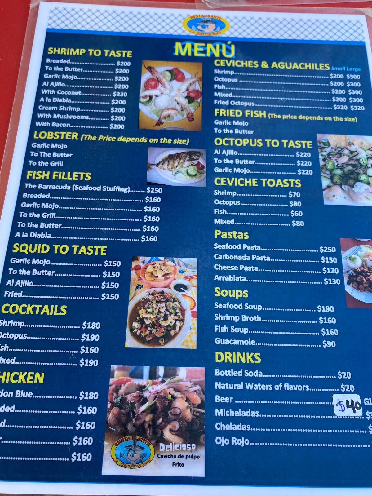 Carta de La Barracuda, Holbox