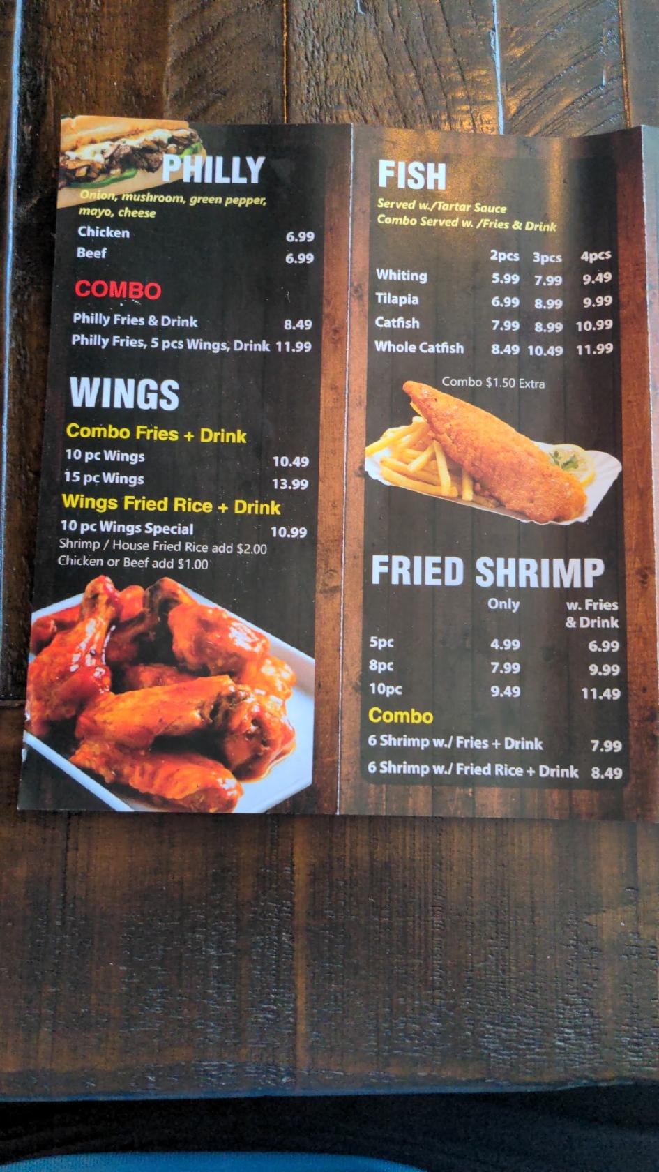 Menu at FISH & CAJUN CRAB restaurant, Winder