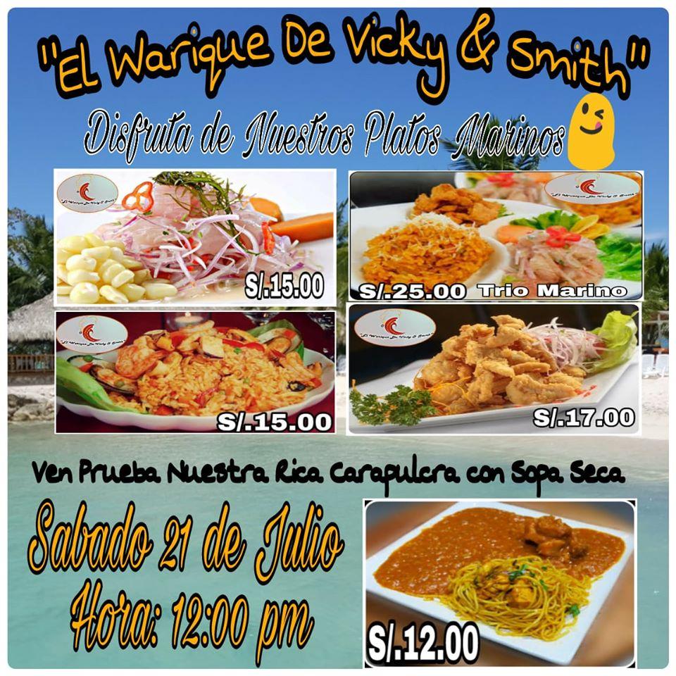 Menu at El Warique De VICKY & SMITH restaurant, Lurin