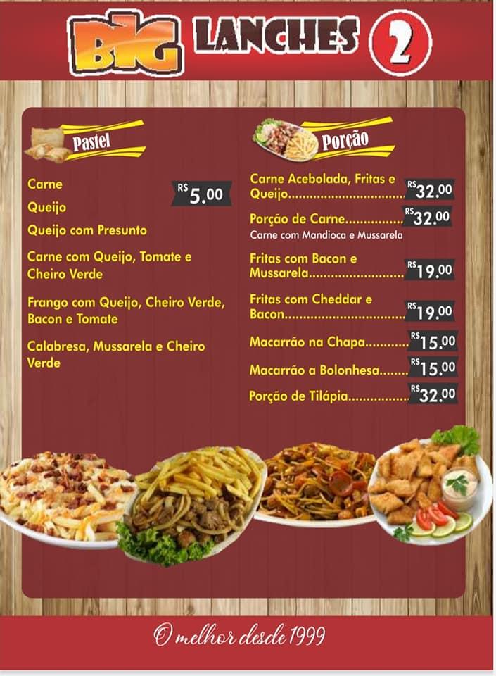 Menu At Big Lanches Ii Pub Bar Tr S Marias