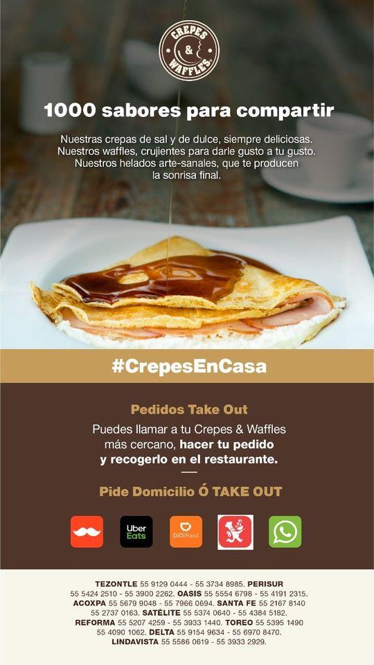 Carta del restaurante Crepes & Waffles, Naucalpan del Juárez, Cto