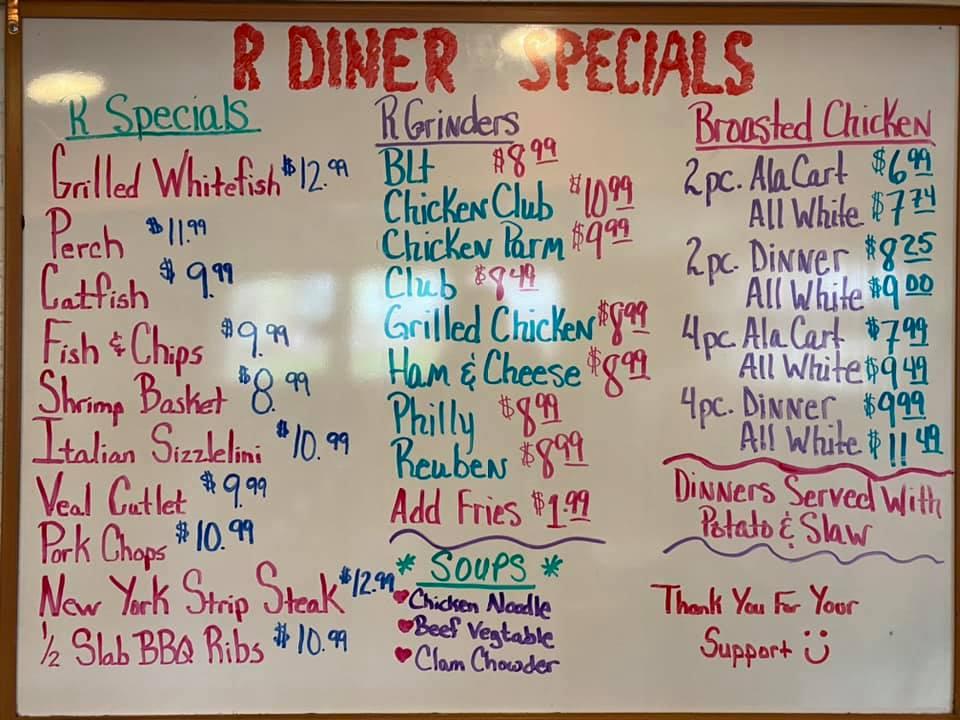 Menu At R Diner Restaurant Monroe