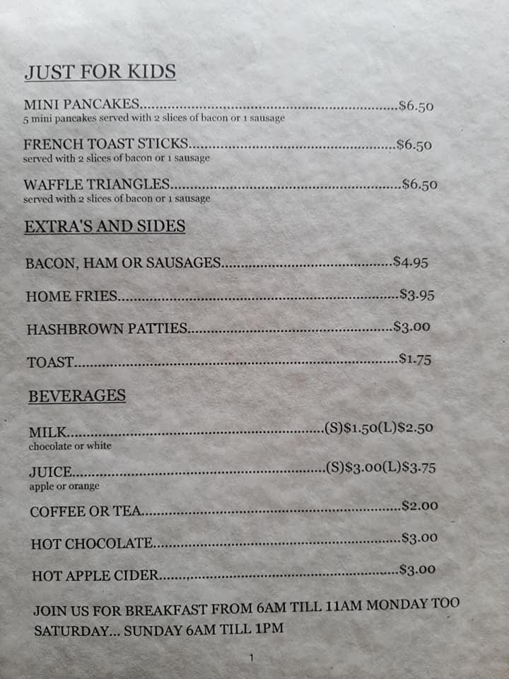 Menu at Cedar Pizza & Steak House restaurant, Forestburg