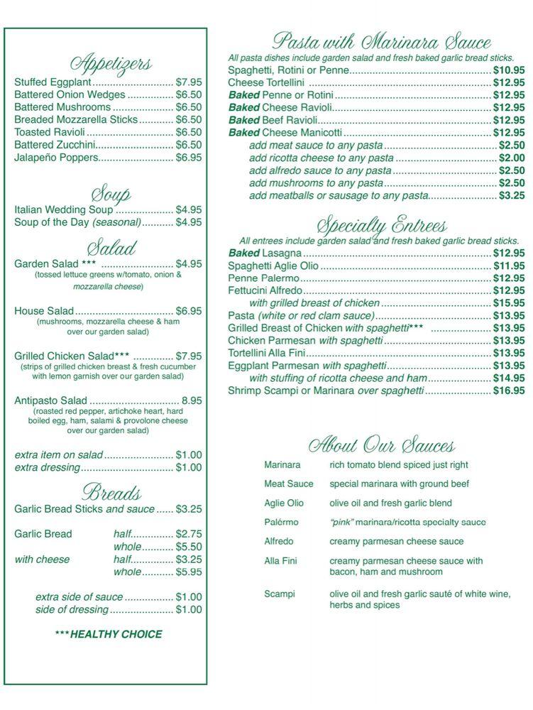 Menu at Picnic Pizza Italian Eatery restaurant, Zanesville