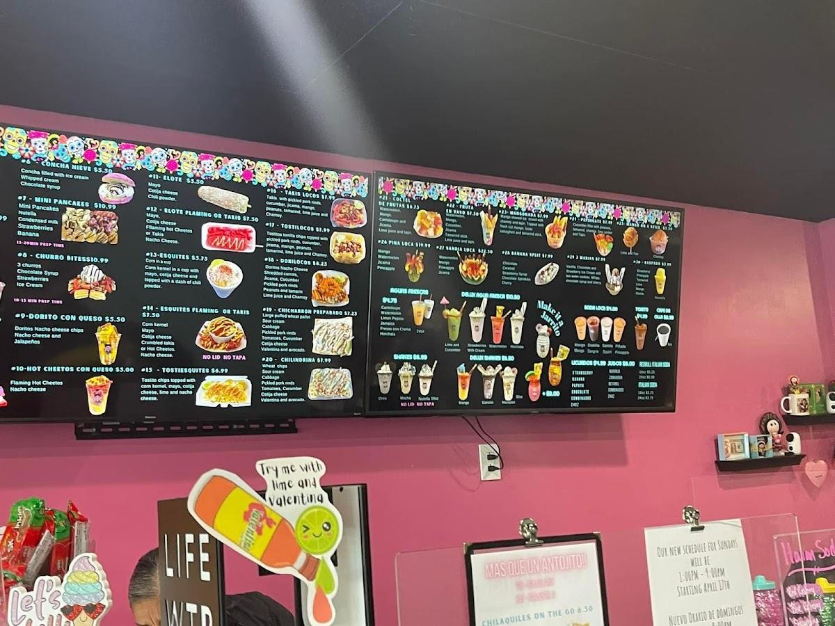 Menu at Las Fridas desserts, Everett