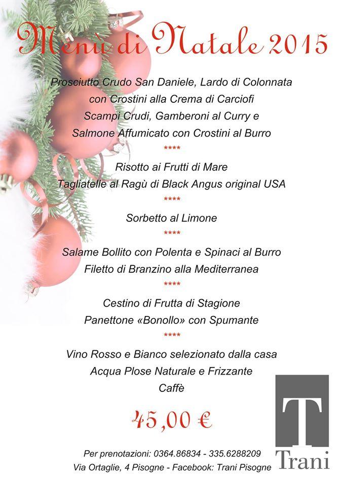 Menu di Trani Braceria Pizzeria 