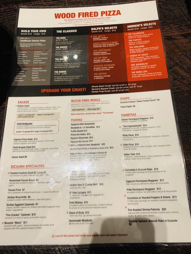 Carta del pub y bar Sicilian Oven, Fort Lauderdale