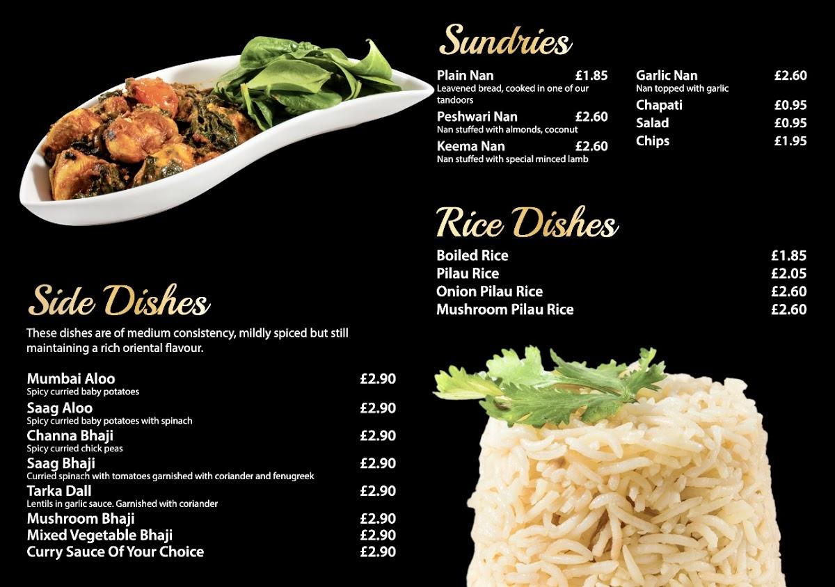 Menu at Tarleton Tandoori fast food, Tarleton