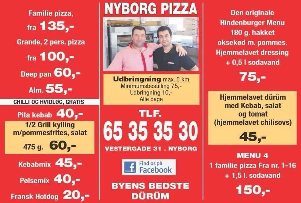 Nyborg Pizza pizzeria, Nyborg - Restaurant menu reviews