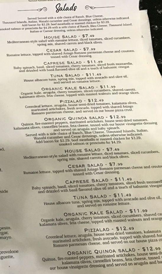 Menu at Eight Ball Cafe, Everett