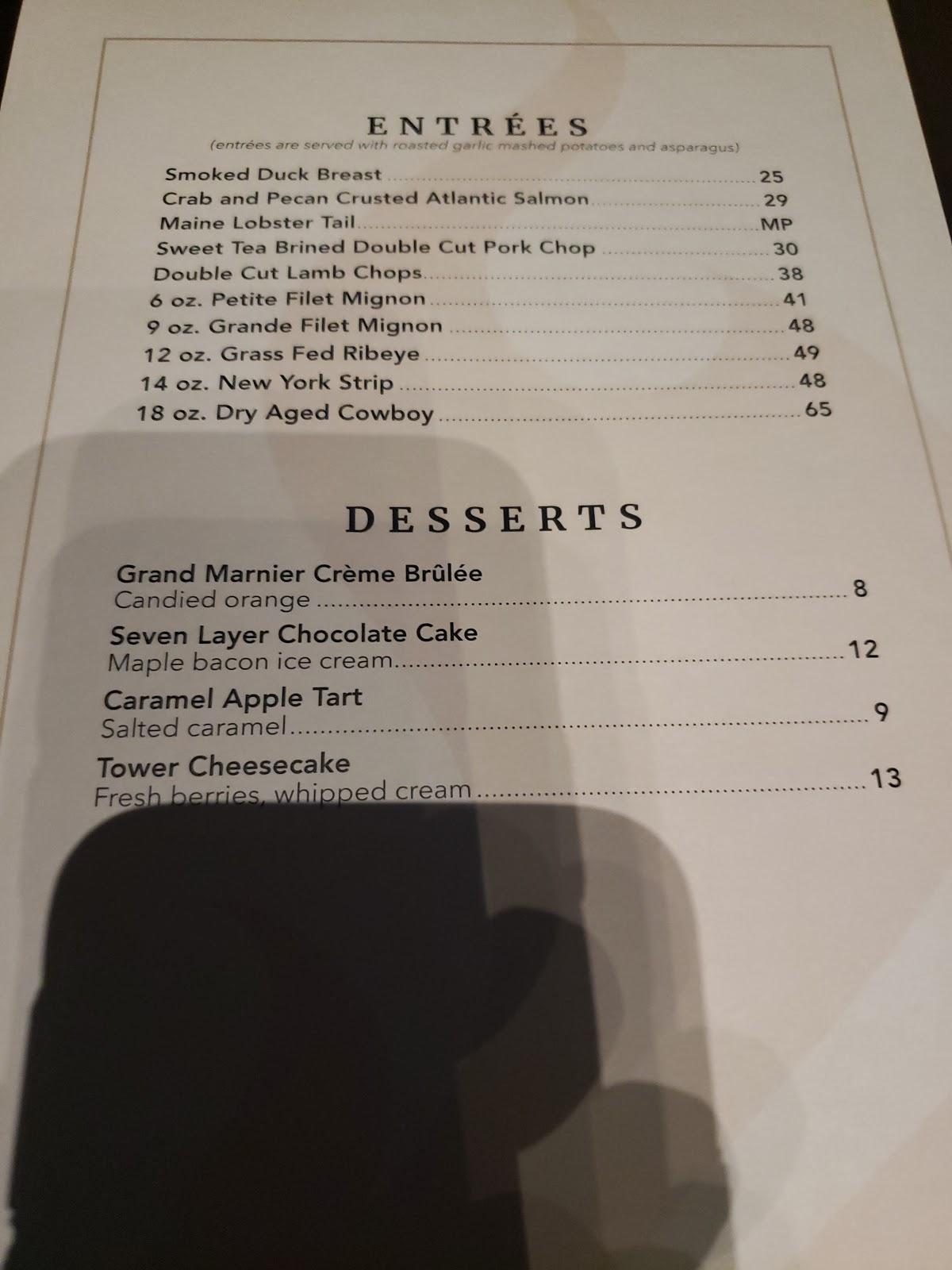 Menu at Fire Steakhouse, Atmore, 303 Poarch Rd