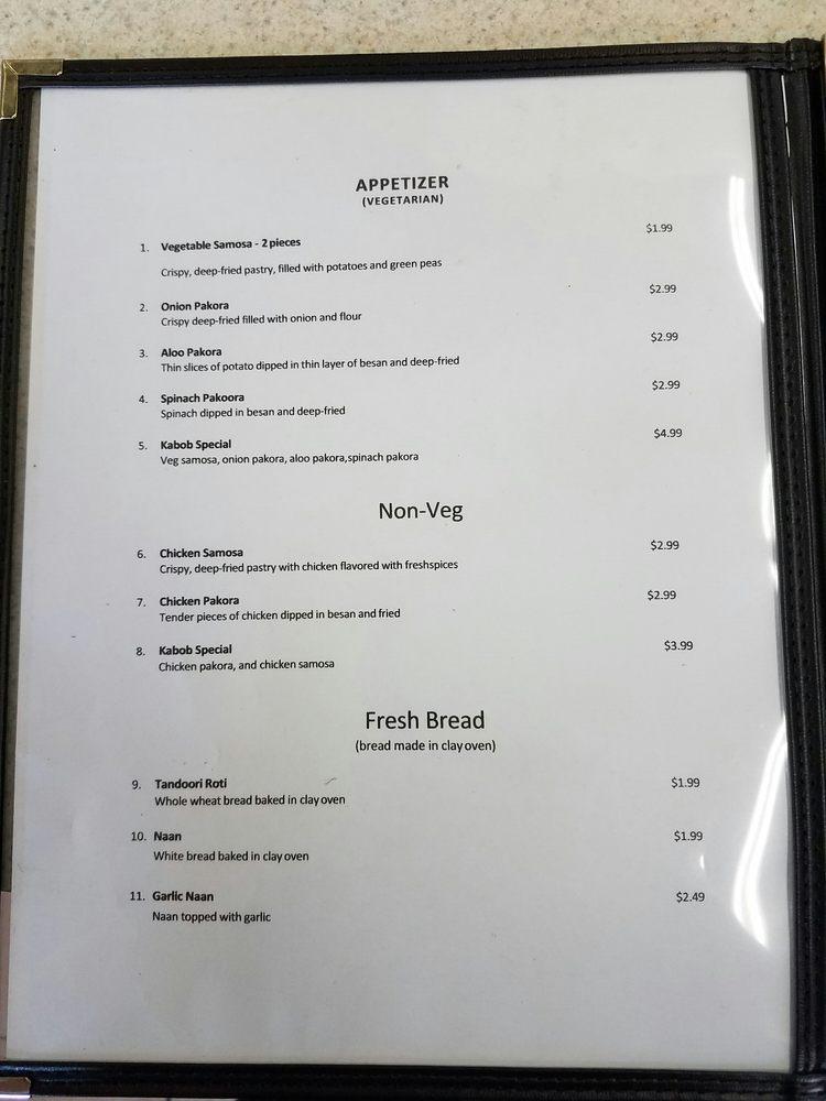 Menu at Monroe Kabob restaurant, Rochester, 201 Monroe Ave