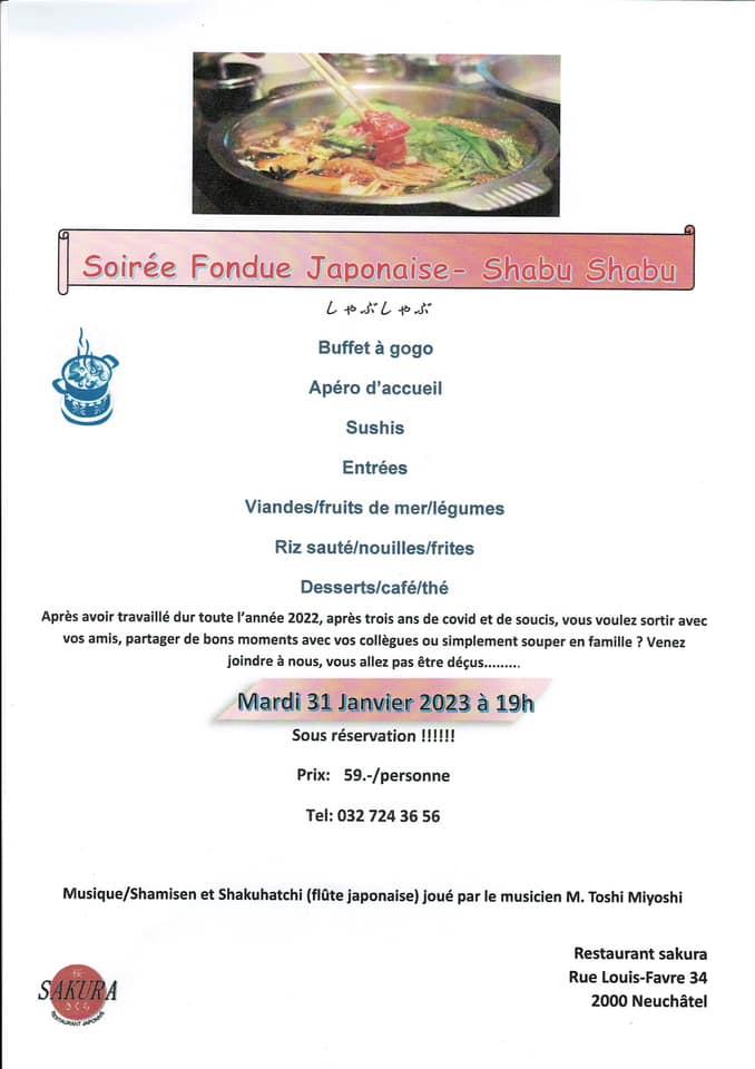 Menu de Sakura