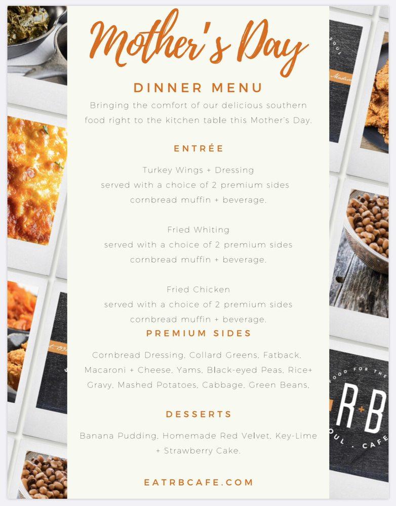 Menu at R+B CAFE, Madison