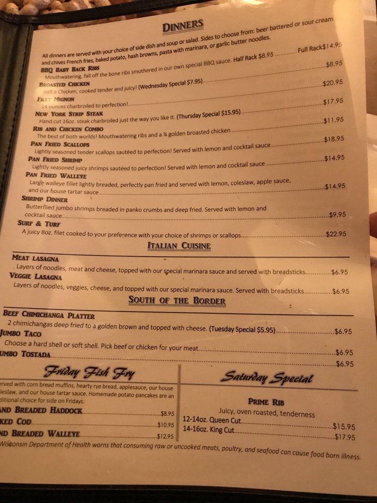 Menu at Barley's Hops & Malt, East Troy