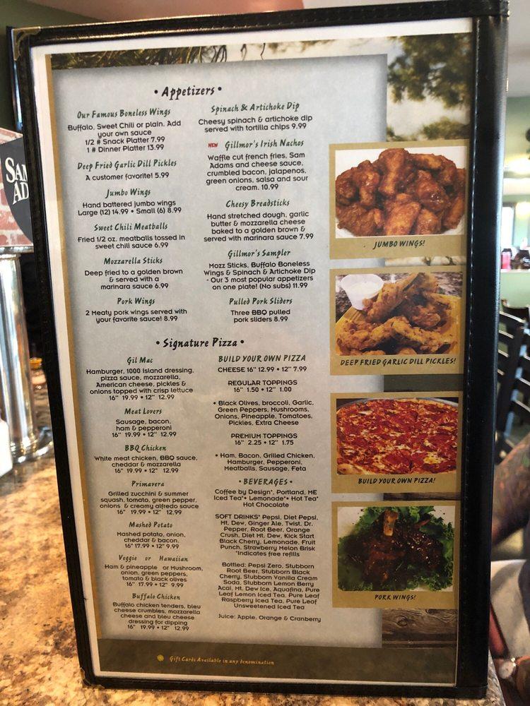 Menu at Gillmor's Restaurant, Lincoln, 236 W Broadway