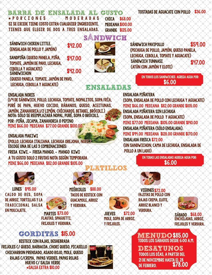 Menu at Good Fruits restaurant, Torreón