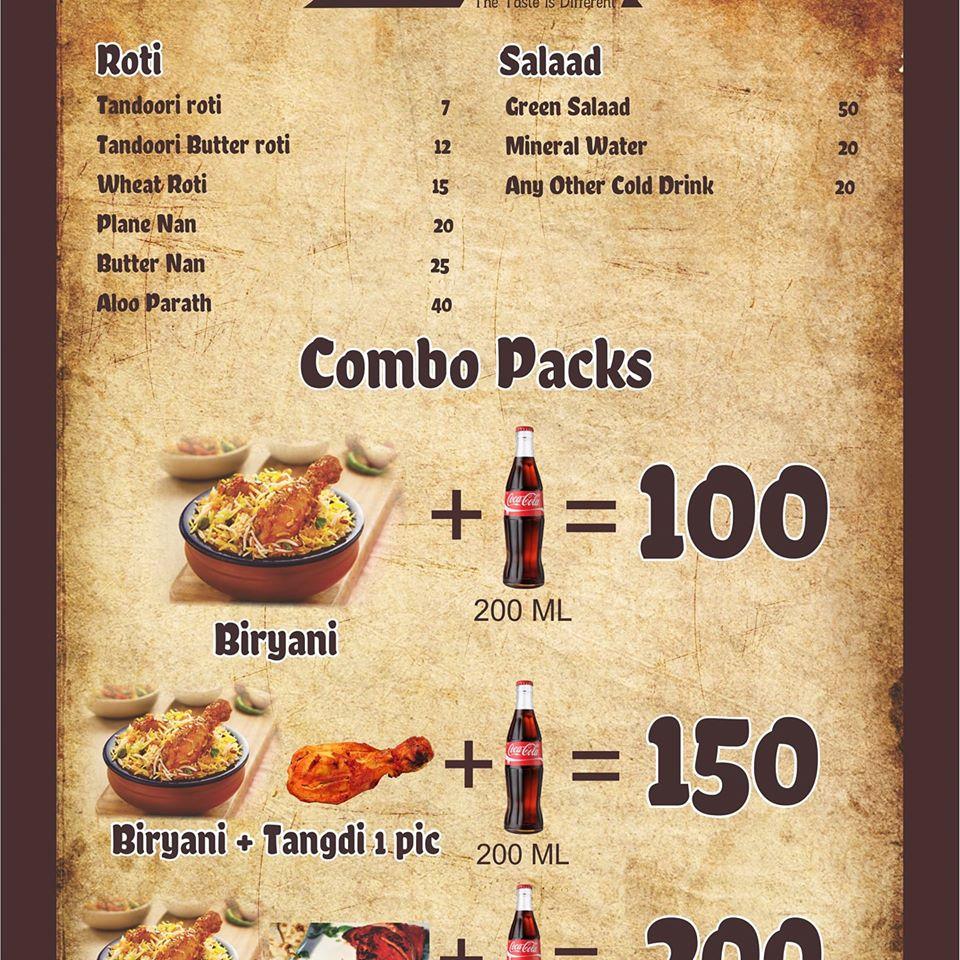 Master Chef menu
