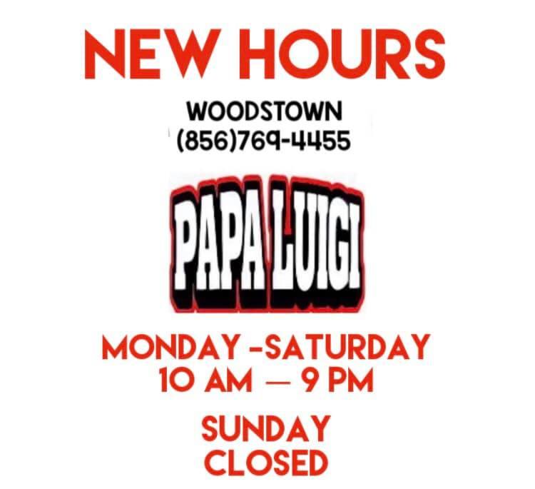 Papa Luigi's Pizzeria in Woodstown - Restaurant menu and reviews