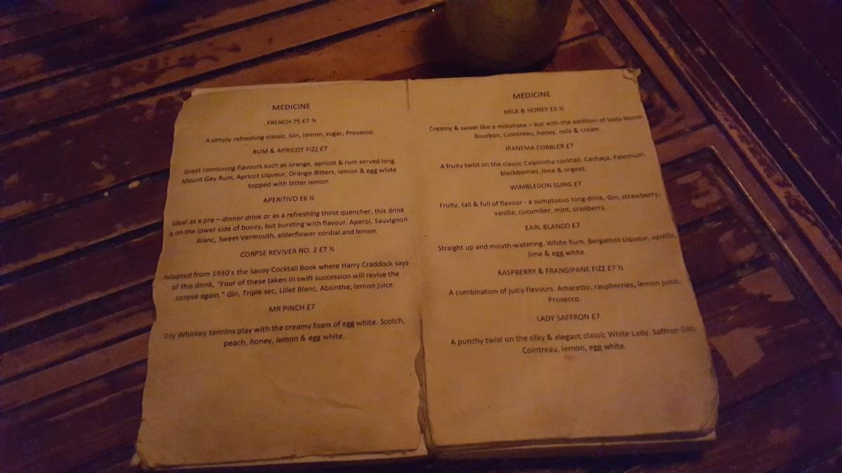 Menu At Prohibition Pub And Bar Chester