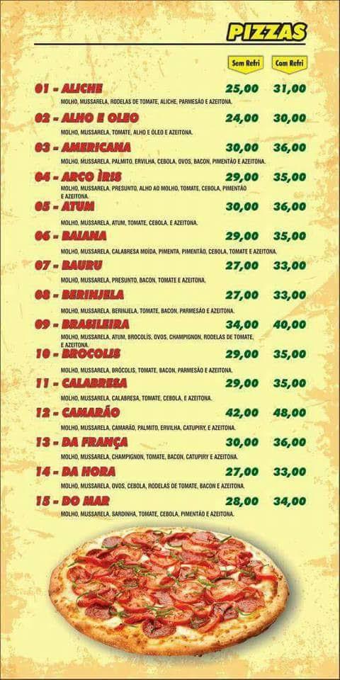 Pizzaria Donatello cardápio