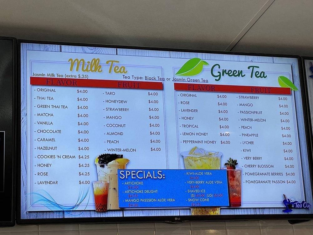 Menu at Tea Cup pub & bar, Arlington