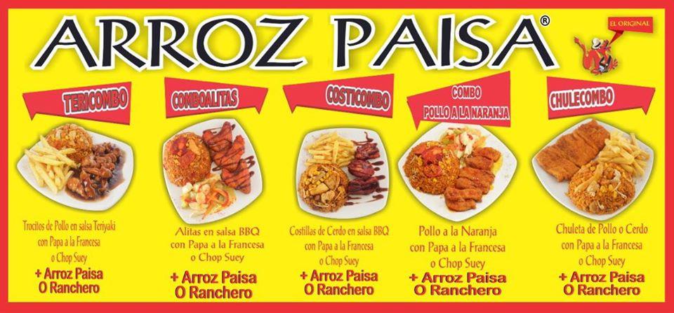 Menu At Arroz Paisa El Original Bosa Restaurant Bogot