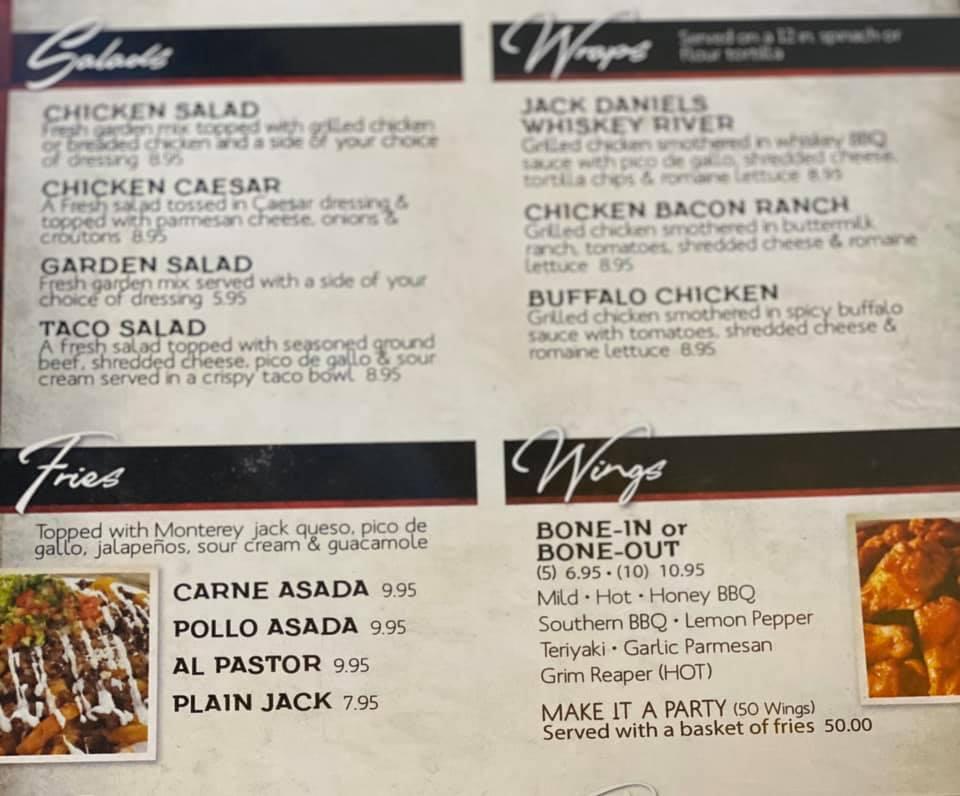 Menu at Chelsea's Burgers N' Brew fast food, Abilene