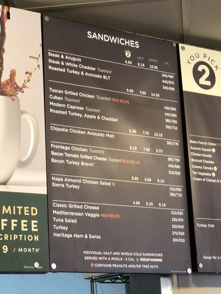 Panera deals menu prices