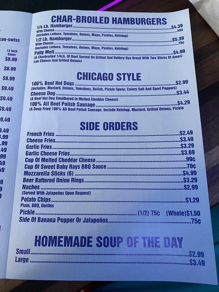 Menu at The Submarine Port fast food, Midlothian, Pulaski Rd