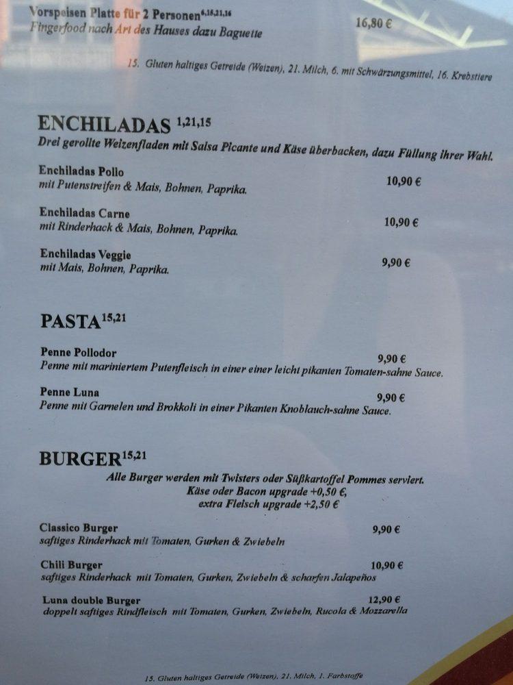 Restaurant Luna Bremerhaven Karte
