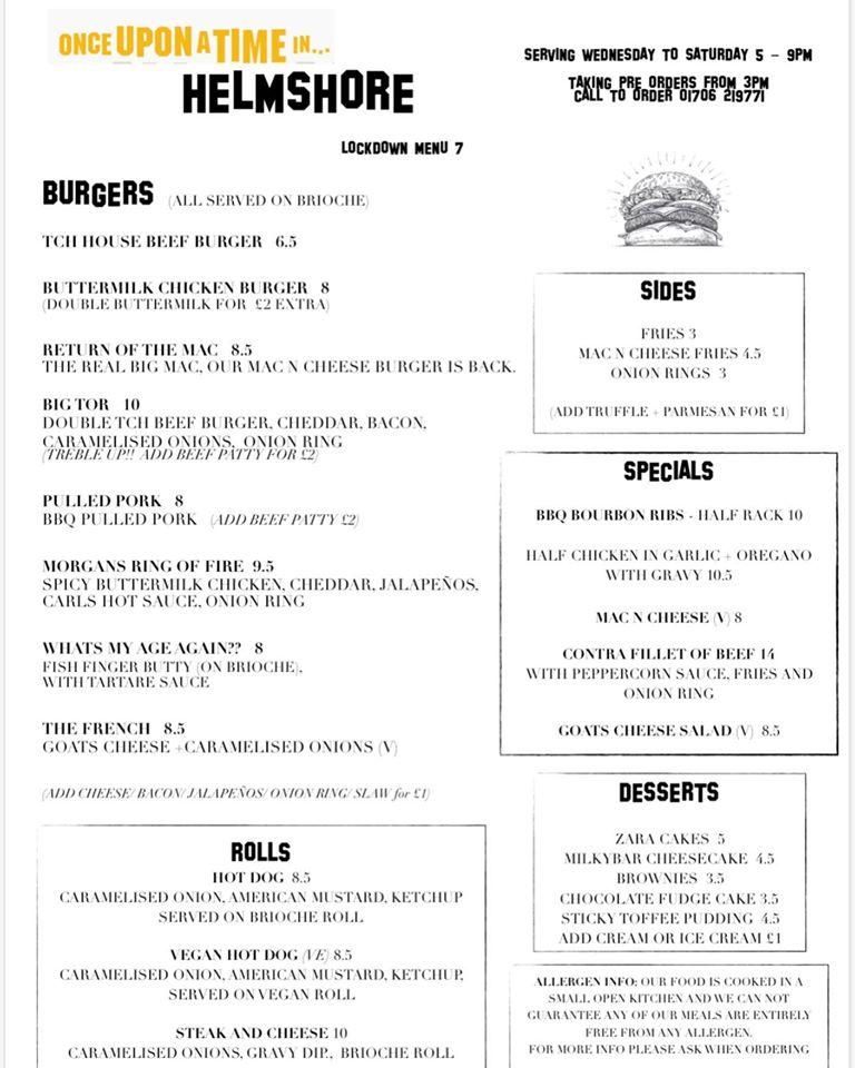 Menu at The Cotton House pub & bar, Rawtenstall