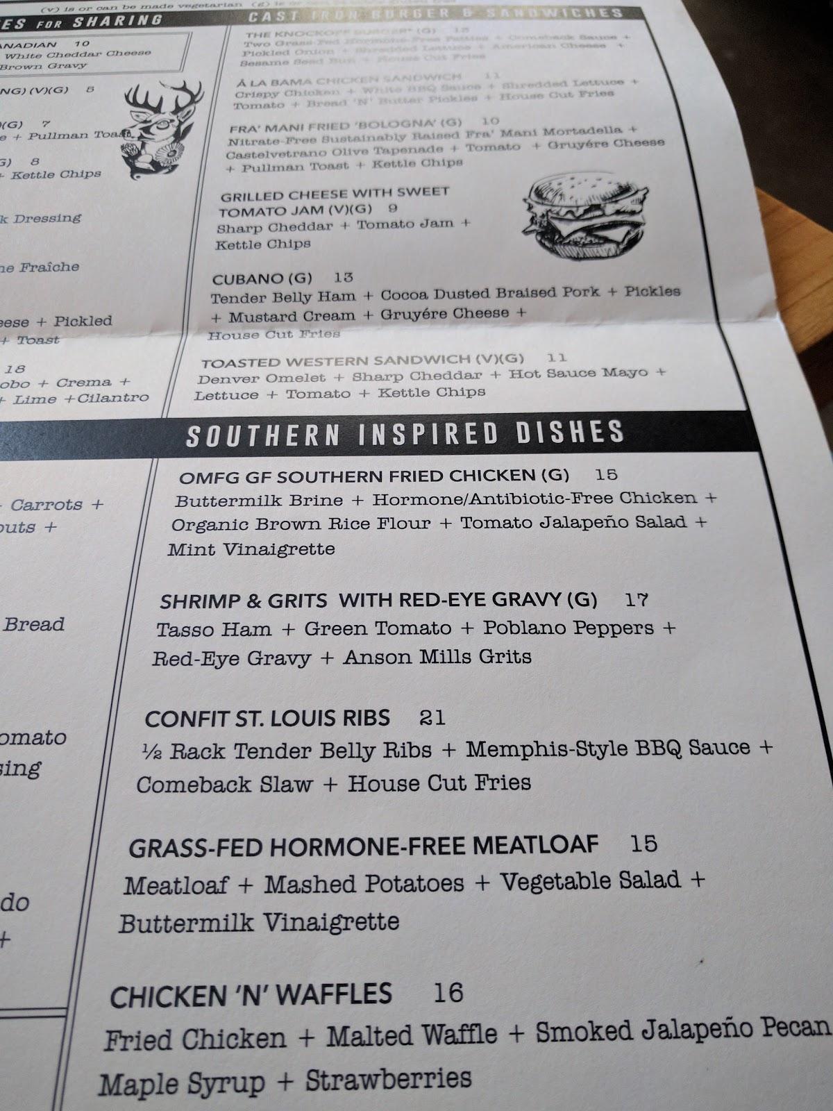 Menu at Punch Bowl Social Indianapolis pub & bar, Indianapolis, 120 S