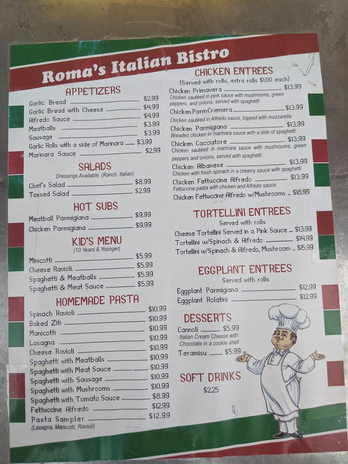 Rfe3 Romas Italian Bistro Menu 2021 09 