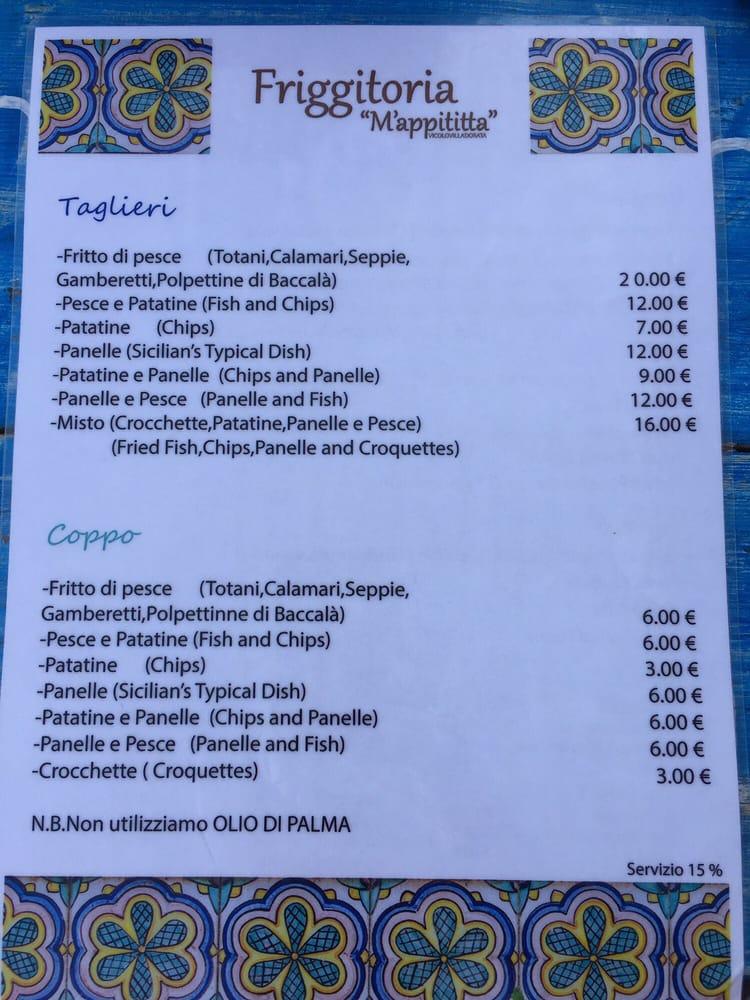 Menu At Take Away M'appititta Pub & Bar, Marzamemi