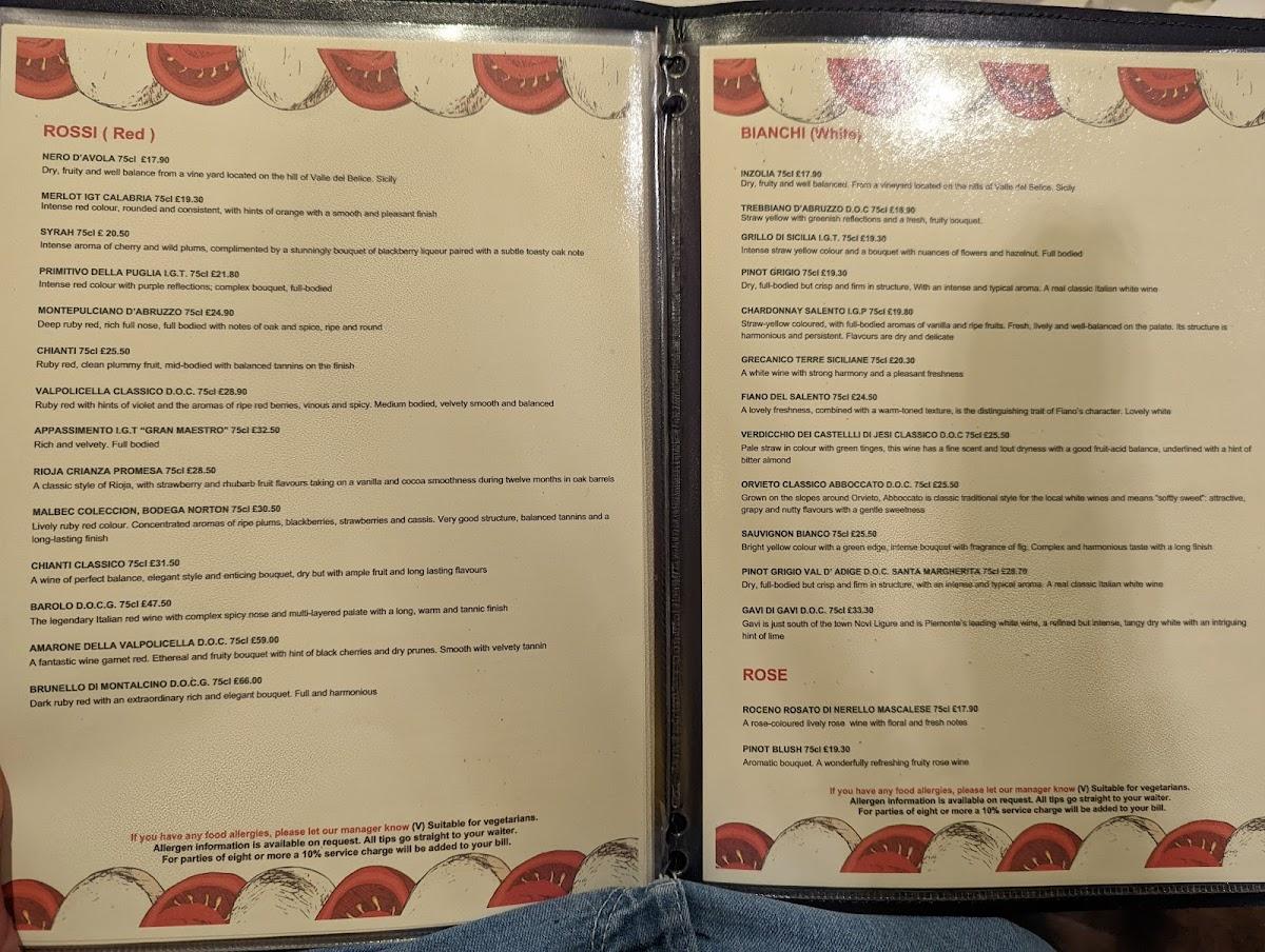 Menu At Pomodoro E Mozzarella Pizzeria Eastbourne