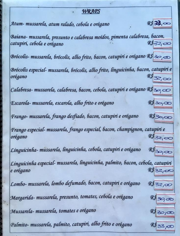 Forneria Formaggio cardápio