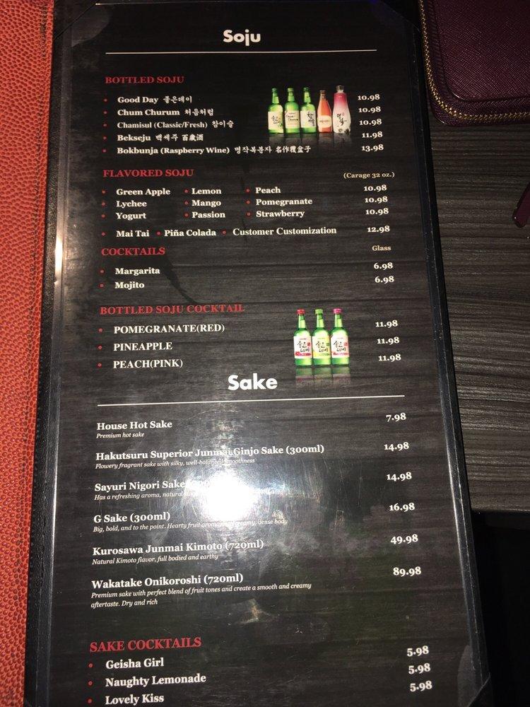Menu at Gen Korean BBQ House, Rancho Cucamonga