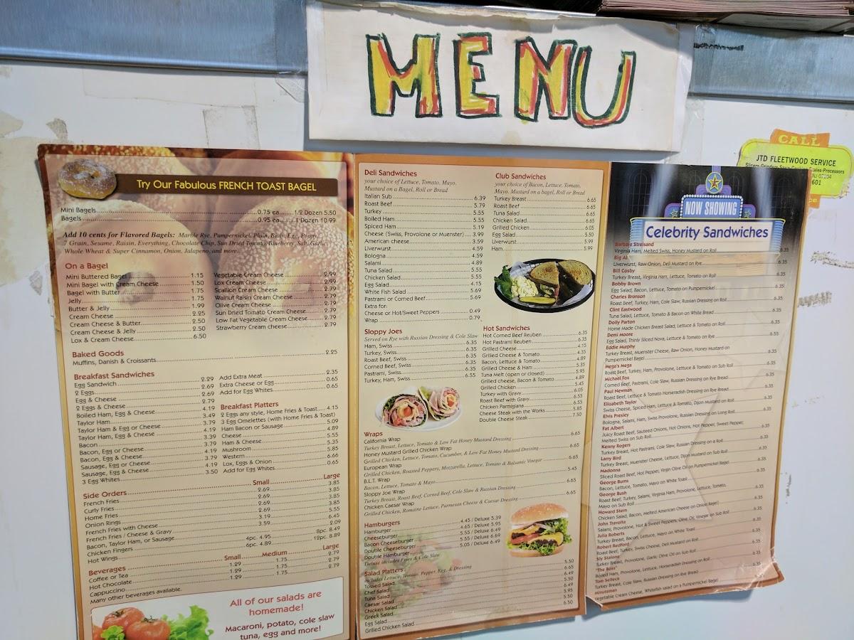 Menu at Muheisen's Bagel & Deli restaurant, Washington