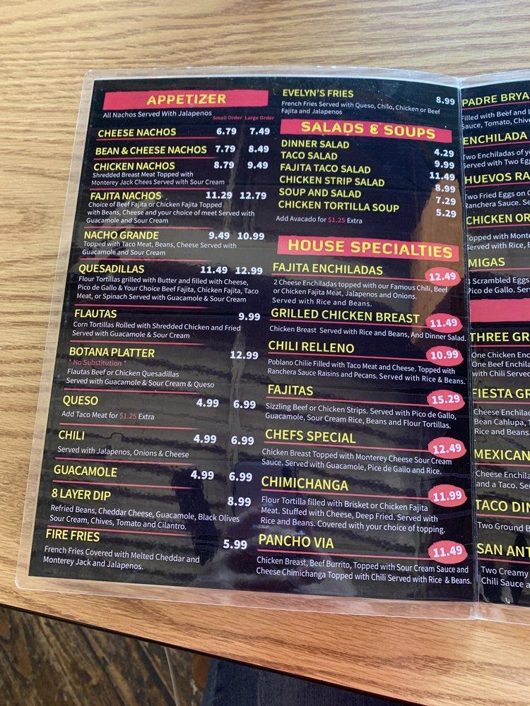 Menu At Kent S Tex Mex Restaurant Denison